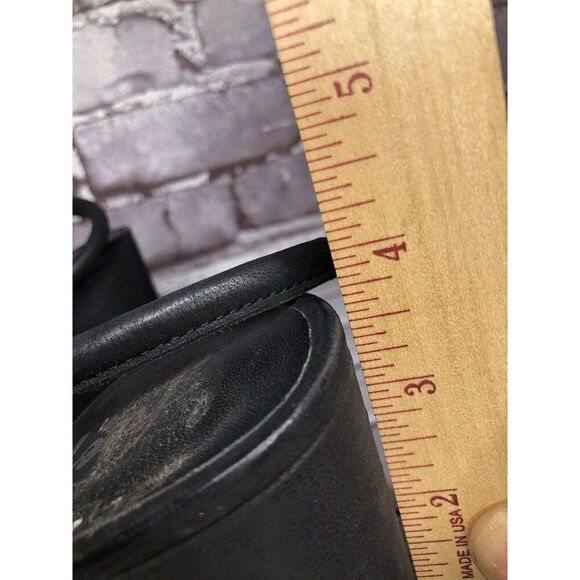 Free People Black Leather Cuban Heel Cage Strappy Sandals Women’s 37.5M US/7M US - Picture 14 of 16